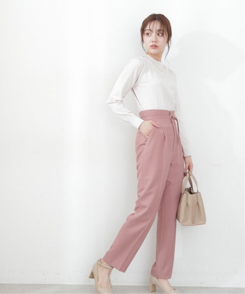 PROPORTION BODY DRESSING(プロポーションボディドレッシング)の「ハイウエストテーパードパンツ / 1212230901(その他パンツ・レディース・ベージュ/ライトグリーン/ピンク系その他・MEDIUM/SMALL)」の1枚目の写真