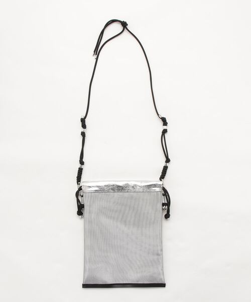 THE PURSE(ザパース )の「THE PURSE(ザパース)TULLE DRAWSTRING BAG/キンチャクバッグ(ショルダーバッグ・レディース・シルバー・F)」の7枚目の写真