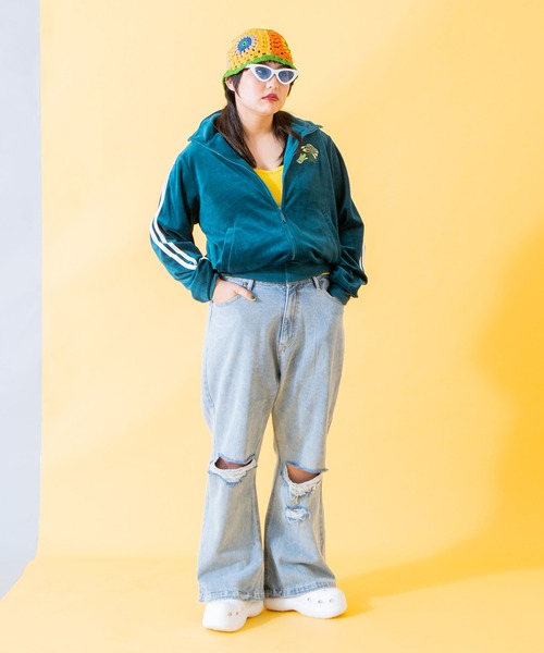 PUNYUS（プニュズ）の「フードベロアジャージトップ（ジャージ
