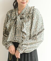 ボウタイフリルブラウス