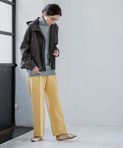 OPAQUE.CLIP（オペークドットクリップ）の「◆ラネリアウール 配色ラインデザインタートルネックニット【WEB限定カラー】（ニット/セーター・レディース・ライトブルー/ブラック/グレー/アイボリー/グリーン系その他5・40/38/42/36）」の8枚目の写真