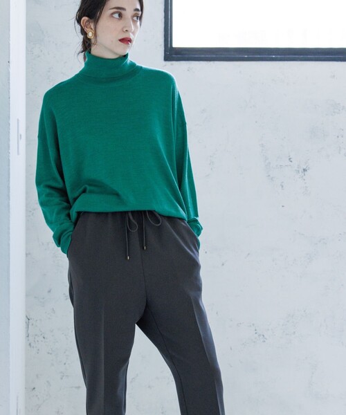 OPAQUE.CLIP（オペークドットクリップ）の「◆ラネリアウール 配色ラインデザインタートルネックニット【WEB限定カラー】（ニット/セーター・レディース・ライトブルー/ブラック/グレー/アイボリー/グリーン系その他5・40/38/42/36）」の11枚目の写真