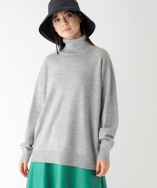 OPAQUE.CLIP（オペークドットクリップ）の「◆ラネリアウール 配色ラインデザインタートルネックニット【WEB限定カラー】（ニット/セーター・レディース・ライトブルー/ブラック/グレー/アイボリー/グリーン系その他5・40/38/42/36）」の20枚目の写真