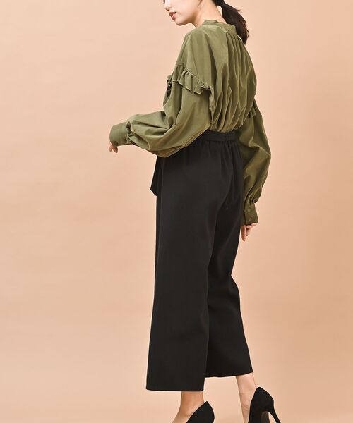 rps(アールピーエス)の「ピーチ起毛フリル袖ブラウス(シャツ/ブラウス・レディース・チャコールグレー/カーキ/アイボリー・フリー)」の16枚目の写真