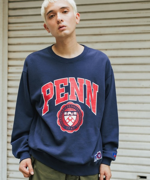 Russell Athletic(ラッセルアスレティック)の「Russell Athletic/ラッセルアスレティック The University of Pennsylvania Bookstore Sweat Crew shirt スウェット(スウェット・メンズ・ネイビー/バーガンディー/スモークグレー・XL/M/L)」の2枚目の写真