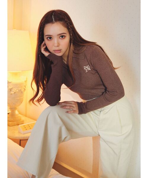 CALNAMUR(カルナムール)の「ハイウエストワイドデニム(デニムパンツ・レディース・ブラック/アイボリー・SMALL/MEDIUM)」の4枚目の写真