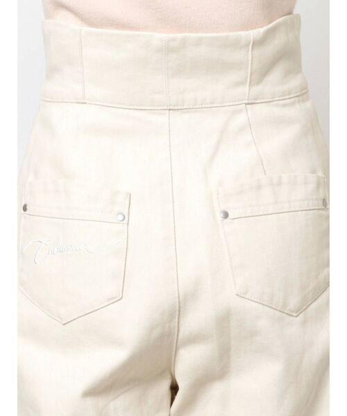 CALNAMUR(カルナムール)の「ハイウエストワイドデニム(デニムパンツ・レディース・ブラック/アイボリー・SMALL/MEDIUM)」の18枚目の写真