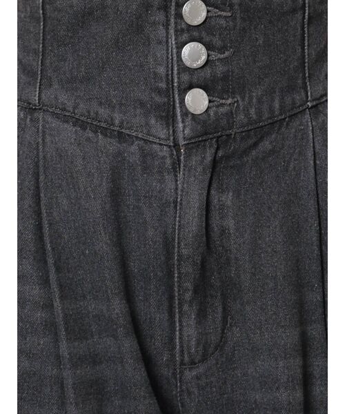 CALNAMUR(カルナムール)の「ハイウエストワイドデニム(デニムパンツ・レディース・ブラック/アイボリー・SMALL/MEDIUM)」の21枚目の写真