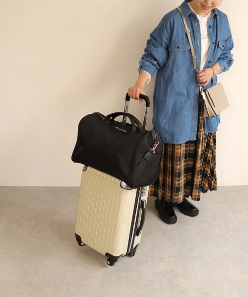 MIAN （ミアン）の「CLEMATIS / トラベルボストンバッグ（ボストンバッグ・レディース・ベージュ/カーキ/ブラック/グレイッシュベージュ・FREE）」の17枚目の写真