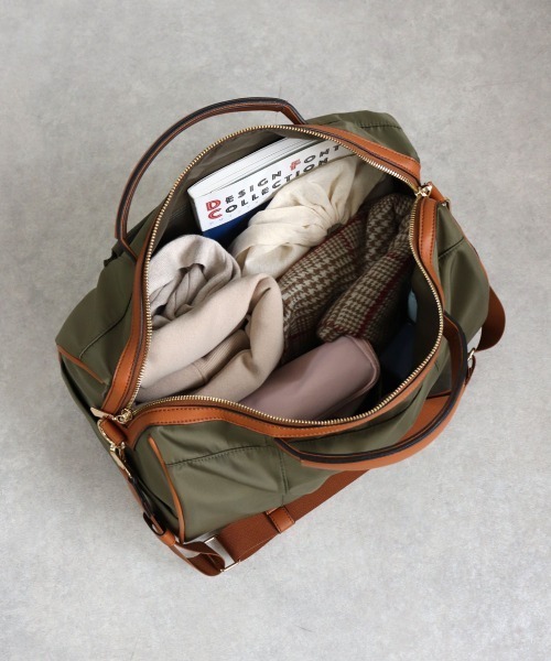 MIAN （ミアン）の「CLEMATIS / トラベルボストンバッグ（ボストンバッグ・レディース・ベージュ/カーキ/ブラック/グレイッシュベージュ・FREE）」の21枚目の写真