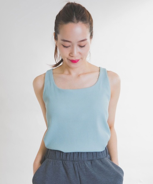 URBAN RESEARCH Sonny Label（アーバンリサーチサニーレーベル）の「SLAB Rib Tanktop（タンクトップ・レディース・チャコールグレー/ブラック/ミント・SMALL/MEDIUM）」の8枚目の写真
