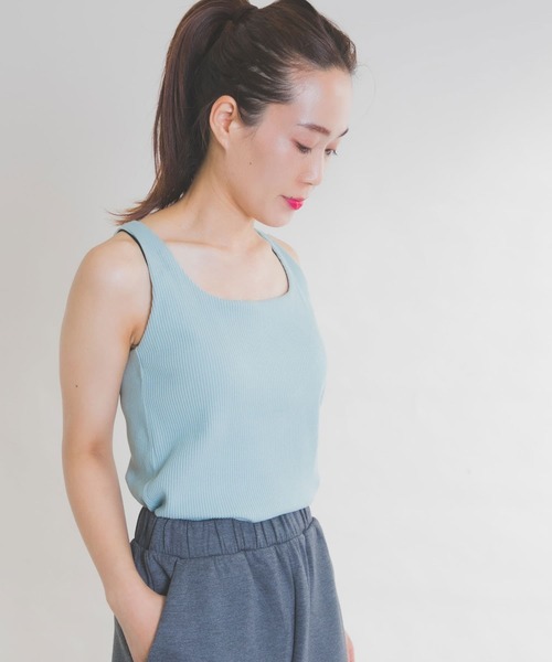 URBAN RESEARCH Sonny Label（アーバンリサーチサニーレーベル）の「SLAB Rib Tanktop（タンクトップ・レディース・チャコールグレー/ブラック/ミント・SMALL/MEDIUM）」の12枚目の写真