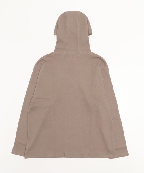 PORT BY ARK（ポートバイアーク）の「PORT BY ARK / ポートバイアーク：Thermal Hoodie：PO12-T003[COR]（Tシャツ/カットソー・メンズ・ベージュ系その他/グレー系その他/ブラック/オフホワイト・2/1）」の5枚目の写真