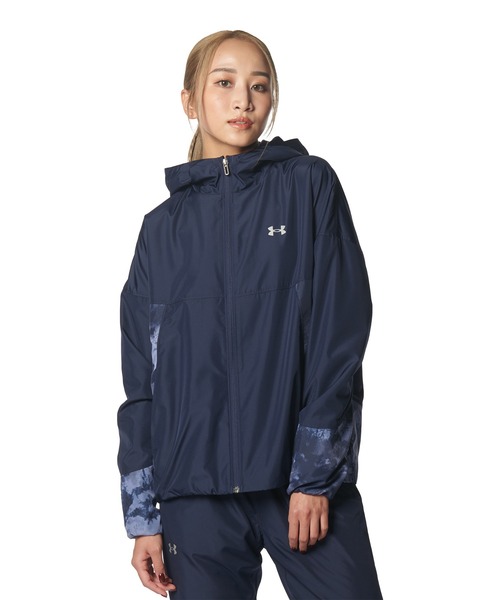 UNDER ARMOUR（アンダーアーマー）の「UAトリコット ウーブン フルジップ フーディー（トレーニング/レディース）（その他アウター・レディース・ネイビー/ブラック/パープル・S/XL/L/M）」の3枚目の写真