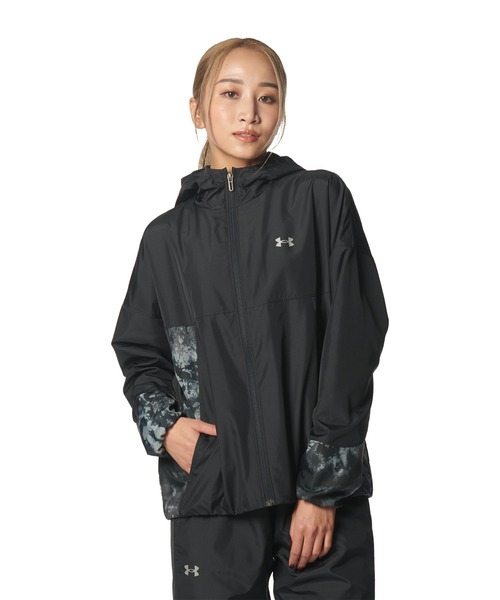 UNDER ARMOUR（アンダーアーマー）の「UAトリコット ウーブン フルジップ フーディー（トレーニング/レディース）（その他アウター・レディース・ネイビー/ブラック/パープル・S/XL/L/M）」の2枚目の写真