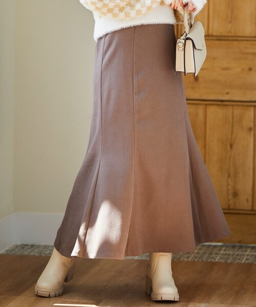 Cutie Blonde（キューティーブロンド）の「◆【落ち感が魅力】ツイル起毛マーメイドスカート（スカート・レディース・ピンク系/ブラック/ブラウン系その他/アイボリー・01/02/03）」の18枚目の写真