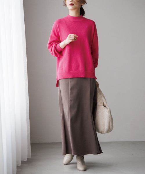 Cutie Blonde（キューティーブロンド）の「◆【落ち感が魅力】ツイル起毛マーメイドスカート（スカート・レディース・ピンク系/ブラック/ブラウン系その他/アイボリー・01/02/03）」の13枚目の写真