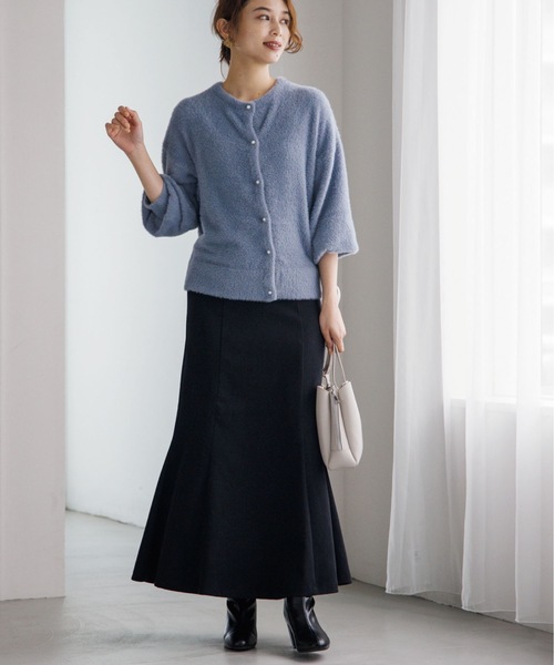 Cutie Blonde（キューティーブロンド）の「◆【落ち感が魅力】ツイル起毛マーメイドスカート（スカート・レディース・ピンク系/ブラック/ブラウン系その他/アイボリー・01/02/03）」の6枚目の写真