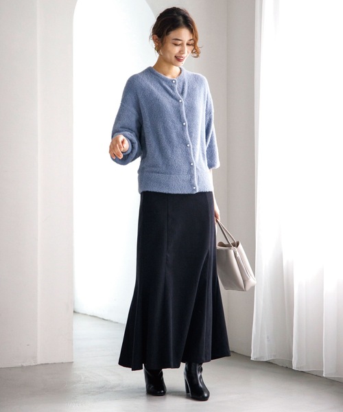 Cutie Blonde（キューティーブロンド）の「◆【落ち感が魅力】ツイル起毛マーメイドスカート（スカート・レディース・ピンク系/ブラック/ブラウン系その他/アイボリー・01/02/03）」の7枚目の写真