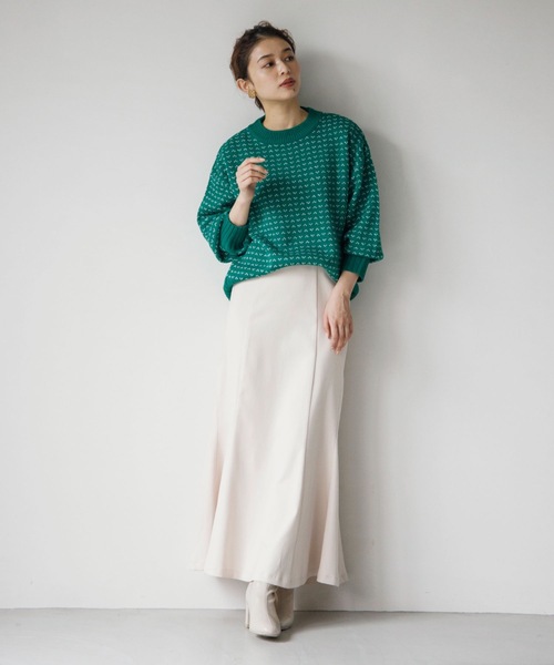 Cutie Blonde（キューティーブロンド）の「◆【落ち感が魅力】ツイル起毛マーメイドスカート（スカート・レディース・ピンク系/ブラック/ブラウン系その他/アイボリー・01/02/03）」の8枚目の写真