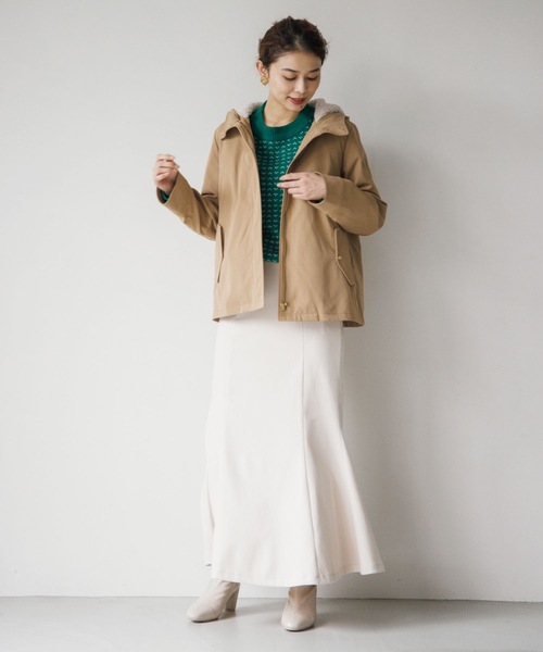 Cutie Blonde（キューティーブロンド）の「◆【落ち感が魅力】ツイル起毛マーメイドスカート（スカート・レディース・ピンク系/ブラック/ブラウン系その他/アイボリー・01/02/03）」の10枚目の写真