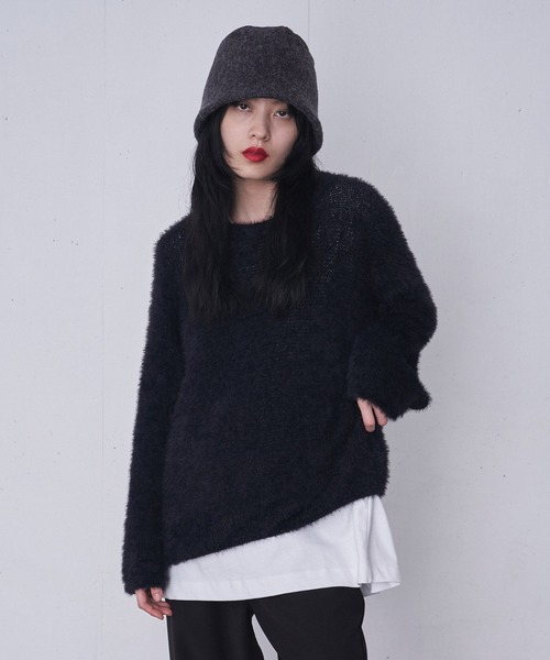 FEKETE(フェケテ)の「KNIT BUCKET HAT / ニットバケットハット(ハット・メンズ・ピンク/ブラック/チャコールグレー・FREE)」の5枚目の写真