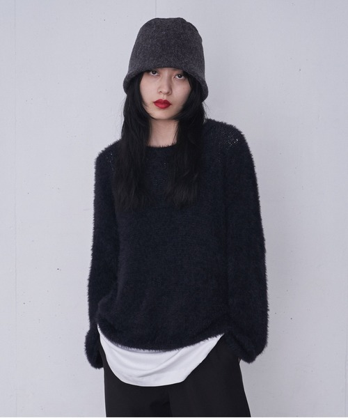 FEKETE(フェケテ)の「KNIT BUCKET HAT / ニットバケットハット(ハット・メンズ・ピンク/ブラック/チャコールグレー・FREE)」の16枚目の写真