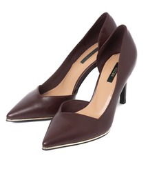 【REZOY】ゴールドパイピングサイドオープンパンプス