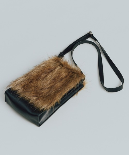 manana suerte(マニャーナスエルテ)の「ファー2wayポシェット(ショルダーバッグ・レディース・ブラウン/レオパード・FREE)」の5枚目の写真