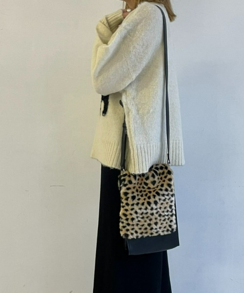 manana suerte(マニャーナスエルテ)の「ファー2wayポシェット(ショルダーバッグ・レディース・ブラウン/レオパード・FREE)」の12枚目の写真