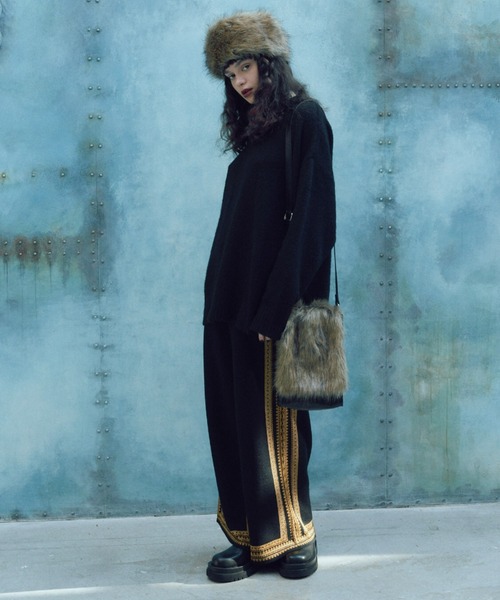 HA1232 未着用 manana suerte ファーディテールコート F 黒 HA1232 未着用 manana suerte ファーディテールコート F 黒