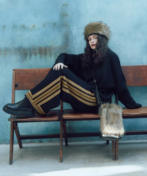 HA1232 未着用 manana suerte ファーディテールコート F 黒 HA1232 未着用 manana suerte ファーディテールコート F 黒