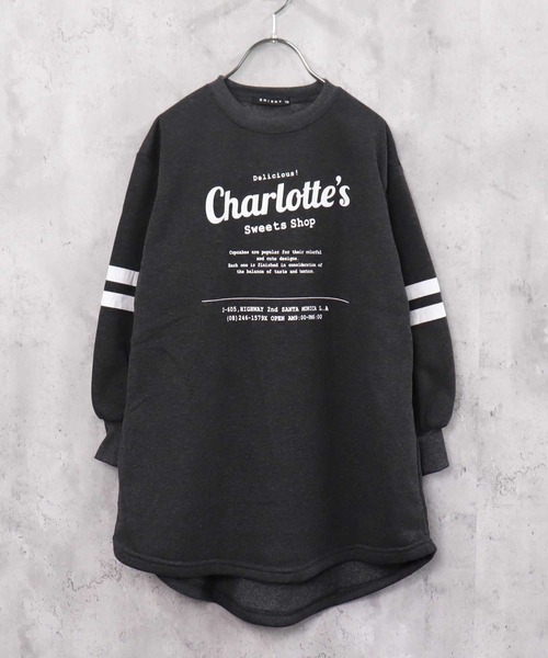 THE CASUAL（カジュアル）の「選べる18カラービッグシルエットボリューム袖ワンピース（ワンピース・キッズ・ブラック系/ベージュ系1/ベージュ/オートミール/ダークグリーン/キャメル/グレー系2/ベージュ系/ブラック/グレイッシュベージュ/ダークグリーン系/チャコール/杢グレー/ヘザーチャコール/グレー系/グレー系1/ピンク/ネイビー・150cm/110cm/130cm/120cm/160cm/140cm）」の5枚目の写真