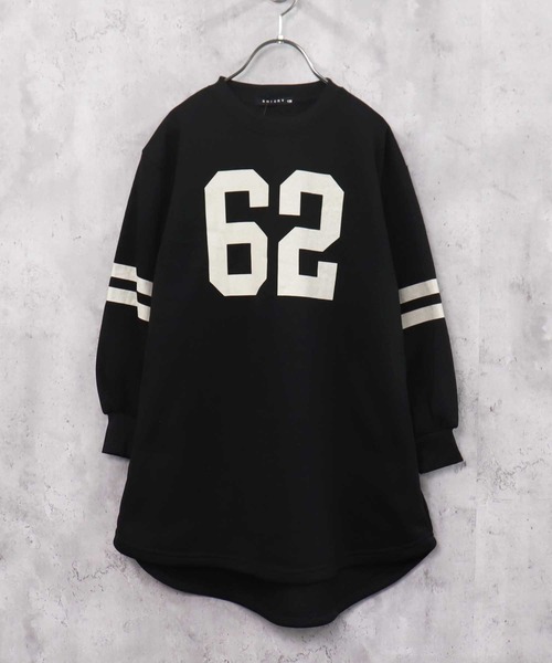 THE CASUAL（カジュアル）の「選べる18カラービッグシルエットボリューム袖ワンピース（ワンピース・キッズ・ブラック系/ベージュ系1/ベージュ/オートミール/ダークグリーン/キャメル/グレー系2/ベージュ系/ブラック/グレイッシュベージュ/ダークグリーン系/チャコール/杢グレー/ヘザーチャコール/グレー系/グレー系1/ピンク/ネイビー・150cm/110cm/130cm/120cm/160cm/140cm）」の2枚目の写真