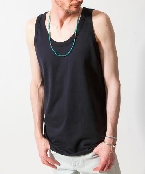 BEAUTY&YOUTH UNITED ARROWS（ビューティーアンドユースユナイテッドアローズ）の「BY ∴ ロング タンクトップ MADE IN JAPAN ◆（タンクトップ・メンズ・ホワイト/ネイビー・SMALL/MEDIUM/LARGE）」の7枚目の写真