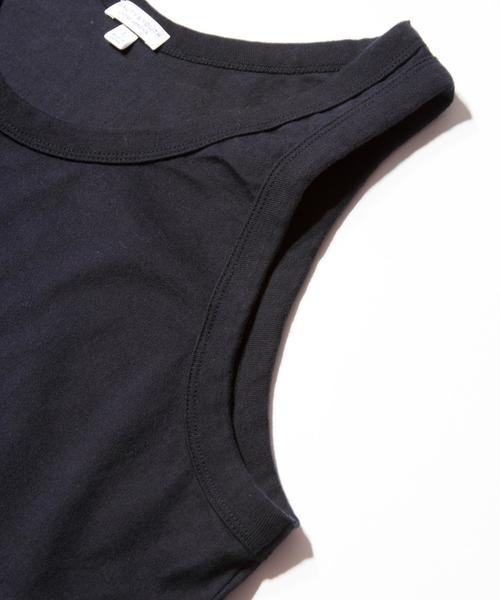 BEAUTY&YOUTH UNITED ARROWS（ビューティーアンドユースユナイテッドアローズ）の「BY ∴ ロング タンクトップ MADE IN JAPAN ◆（タンクトップ・メンズ・ホワイト/ネイビー・SMALL/MEDIUM/LARGE）」の9枚目の写真