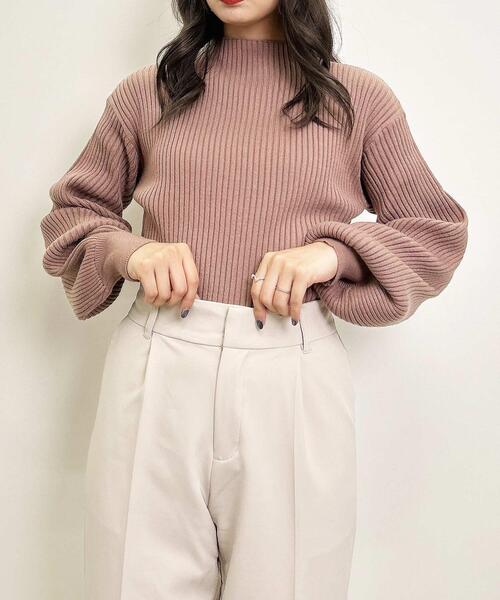 INGNI(イング)の「ボトルネックニット(ニット/セーター・レディース・モカ/ブルー/ピンク/オフホワイト/ブラック/グレー系その他/ボルドー/サックスブルー・M)」の19枚目の写真