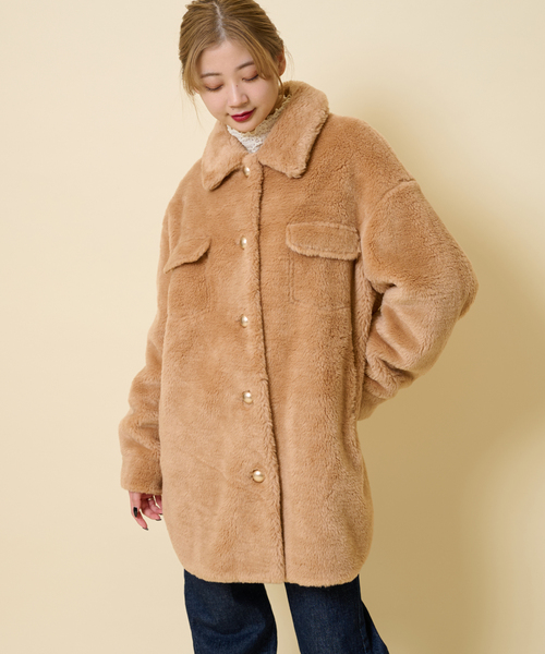 U by SPICK&SPAN SELECT(ユーバイスピックアンドスパンセレクト)の「【MOLLIOLLI/モリオリ】 ASHLEY SHIRKET HALF コート(その他アウター・レディース・キャメル・FREE)」の4枚目の写真