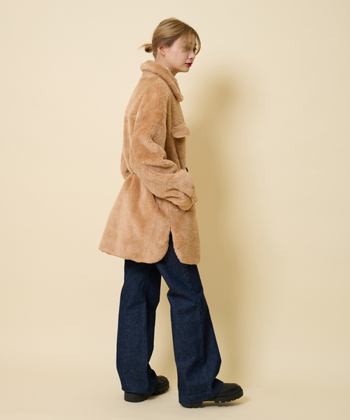 U by SPICK&SPAN SELECT(ユーバイスピックアンドスパンセレクト)の「【MOLLIOLLI/モリオリ】 ASHLEY SHIRKET HALF コート(その他アウター・レディース・キャメル・FREE)」の6枚目の写真