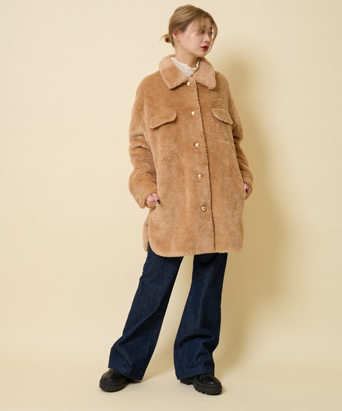 U by SPICK&SPAN SELECT(ユーバイスピックアンドスパンセレクト)の「【MOLLIOLLI/モリオリ】 ASHLEY SHIRKET HALF コート(その他アウター・レディース・キャメル・FREE)」の10枚目の写真