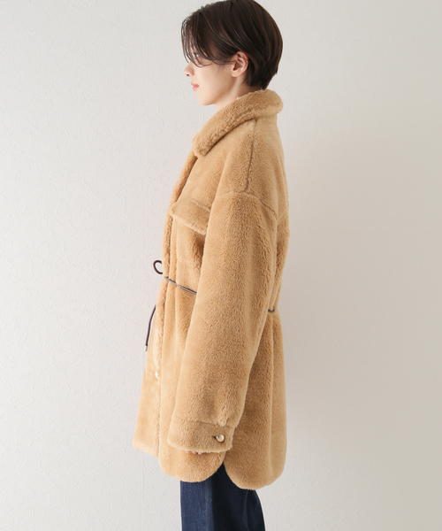 U by SPICK&SPAN SELECT(ユーバイスピックアンドスパンセレクト)の「【MOLLIOLLI/モリオリ】 ASHLEY SHIRKET HALF コート(その他アウター・レディース・キャメル・FREE)」の14枚目の写真