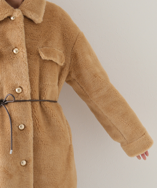 U by SPICK&SPAN SELECT(ユーバイスピックアンドスパンセレクト)の「【MOLLIOLLI/モリオリ】 ASHLEY SHIRKET HALF コート(その他アウター・レディース・キャメル・FREE)」の18枚目の写真