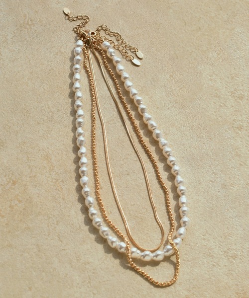 GOLDY（ゴールディ）の「パール × チェーン マルチ レイヤード ネックレス（ネックレス・レディース・ゴールド/シルバー・FREE）」の7枚目の写真