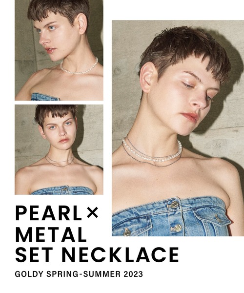 GOLDY（ゴールディ）の「パール × チェーン マルチ レイヤード ネックレス（ネックレス・レディース・ゴールド/シルバー・FREE）」の13枚目の写真