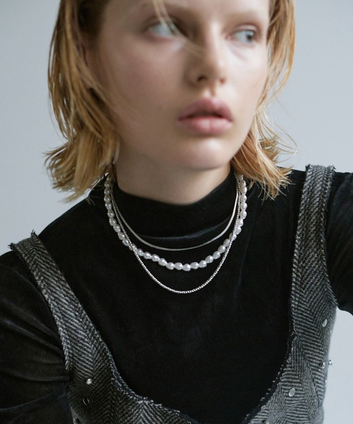 GOLDY（ゴールディ）の「パール × チェーン マルチ レイヤード ネックレス（ネックレス・レディース・ゴールド/シルバー・FREE）」の21枚目の写真