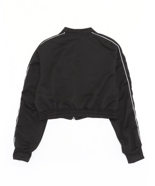 .KOM（ドットコム）の「『.KOM/ドットケーオーエム』パイピングワンポイント刺繍クロップドジャージ（ジャージ・レディース・ブラック・FREE）」の4枚目の写真