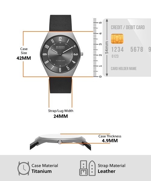 SKAGEN（スカーゲン）の「GRENEN ULTRA SLIM TITANIUM LE SKW6853 