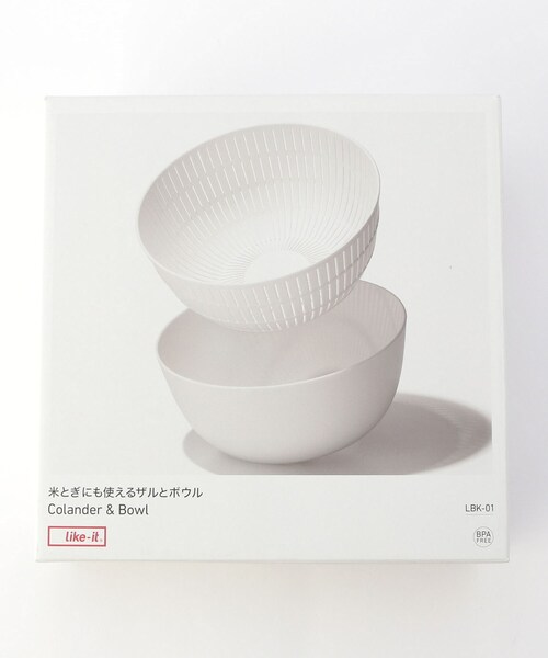 212 KITCHEN STORE(トゥワントゥキッチンストア)の「米とぎにも使えるザルとボール GY <like-it ライクイット>(キッチンツール・レディース・その他・00)」の9枚目の写真