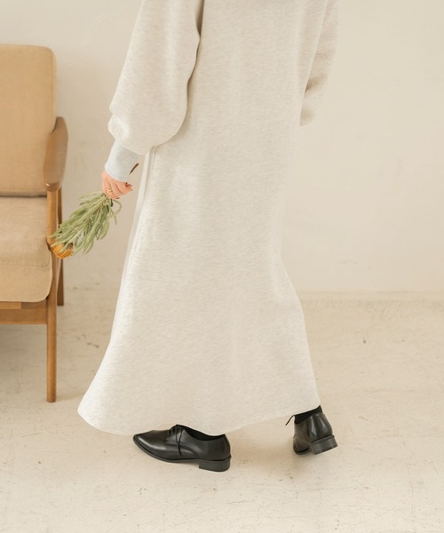 chocomee（チョコミー）の「mermaid sweat one-piece/マーメイドスウェットワンピース（ワンピース・レディース・ライトグレー/アイボリー・ONESIZE）」の9枚目の写真