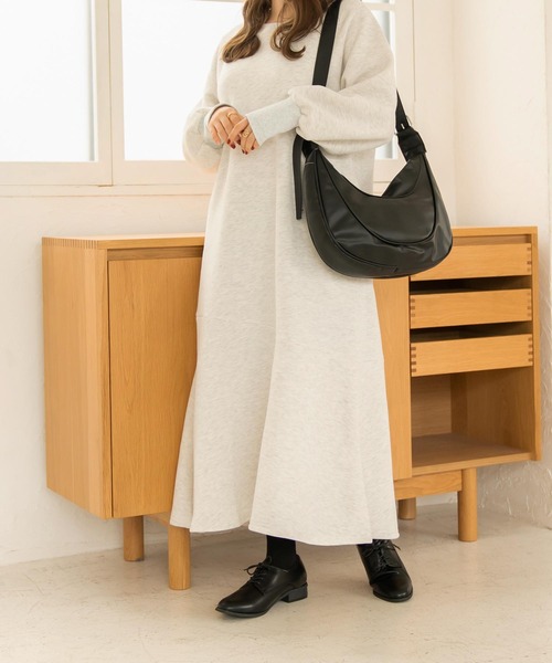 chocomee（チョコミー）の「mermaid sweat one-piece/マーメイドスウェットワンピース（ワンピース・レディース・ライトグレー/アイボリー・ONESIZE）」の12枚目の写真